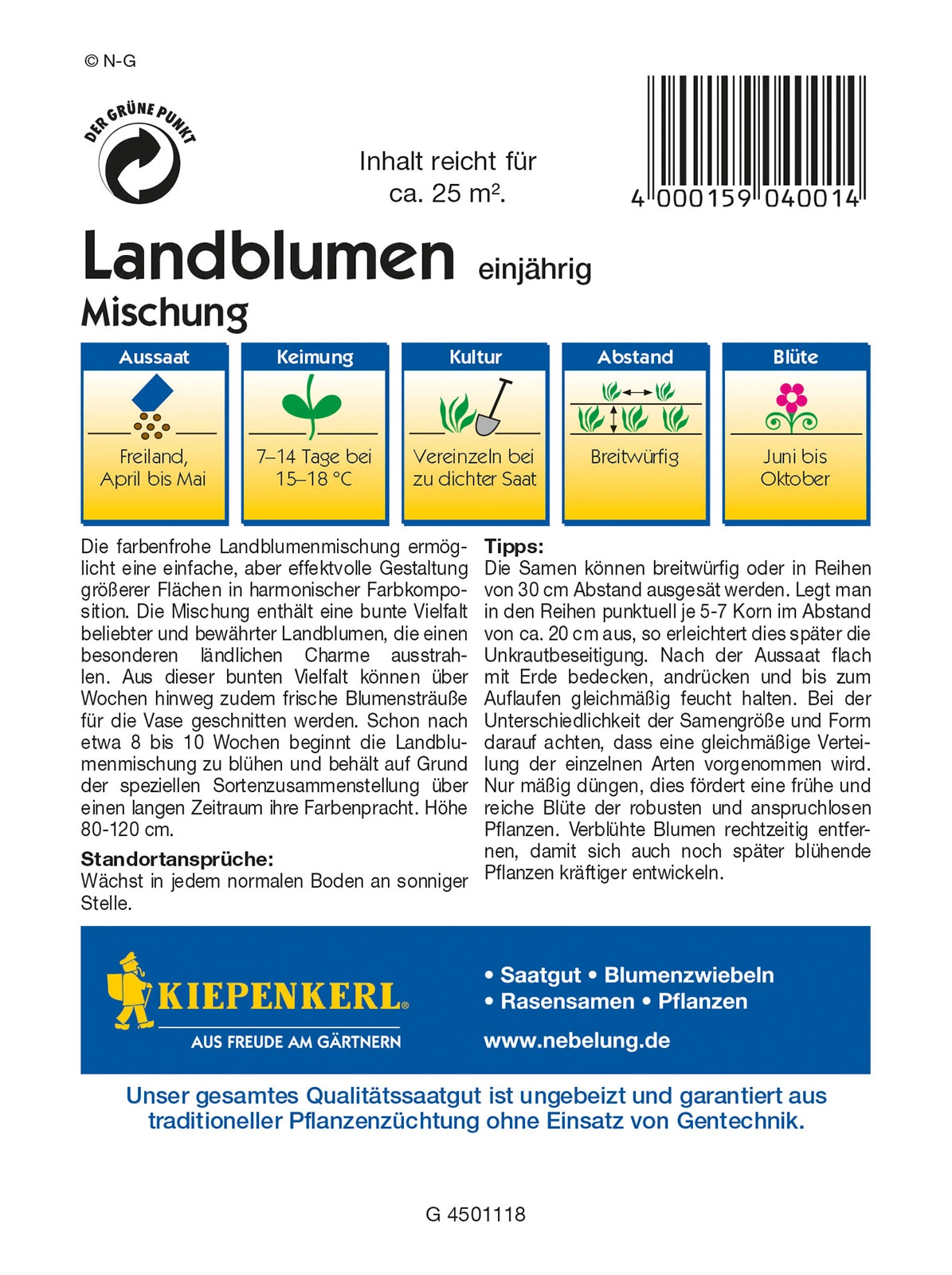 Landblumenmischung Mischung Vieler Arten | Blumensamenmischung Von Kiepenkerl 2 Landblumenmischung Mischung Vieler Arten | Blumensamenmischung Von Kiepenkerl – Bild 2