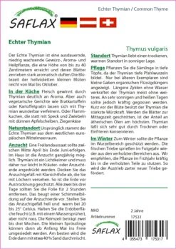 Echter Thymian | Thymiansamen Von Saflax