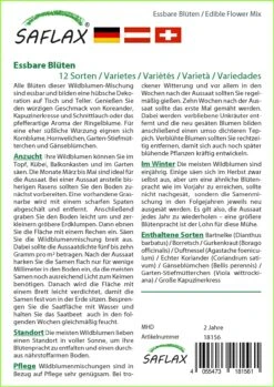 Saat Wunder Verkäufe 33 Blumenwiese Essbare Blüten | Wildblumenwiese Von Saflax