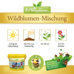 Wildblumen - Mischung Im 1 L Eimer | Wildblumenwiese Von N.L. Chrestensen -Saat Wunder Verkäufe 538304 Wildblumen Mischung im1 l Eimer 6009 ct 3