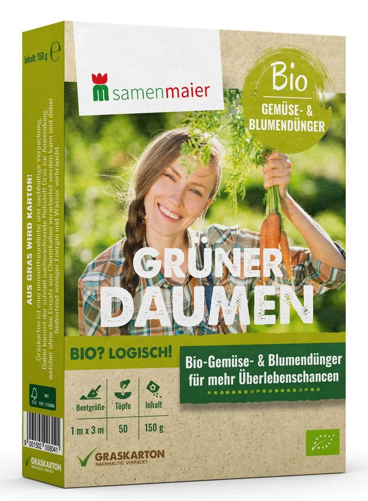 Gemüse- Und Blumendünger Grüner Daumen 150 G | Bio-Gründünger Von Samen Maier 1 Gemüse- Und Blumendünger Grüner Daumen 150 G | Bio-Gründünger Von Samen Maier