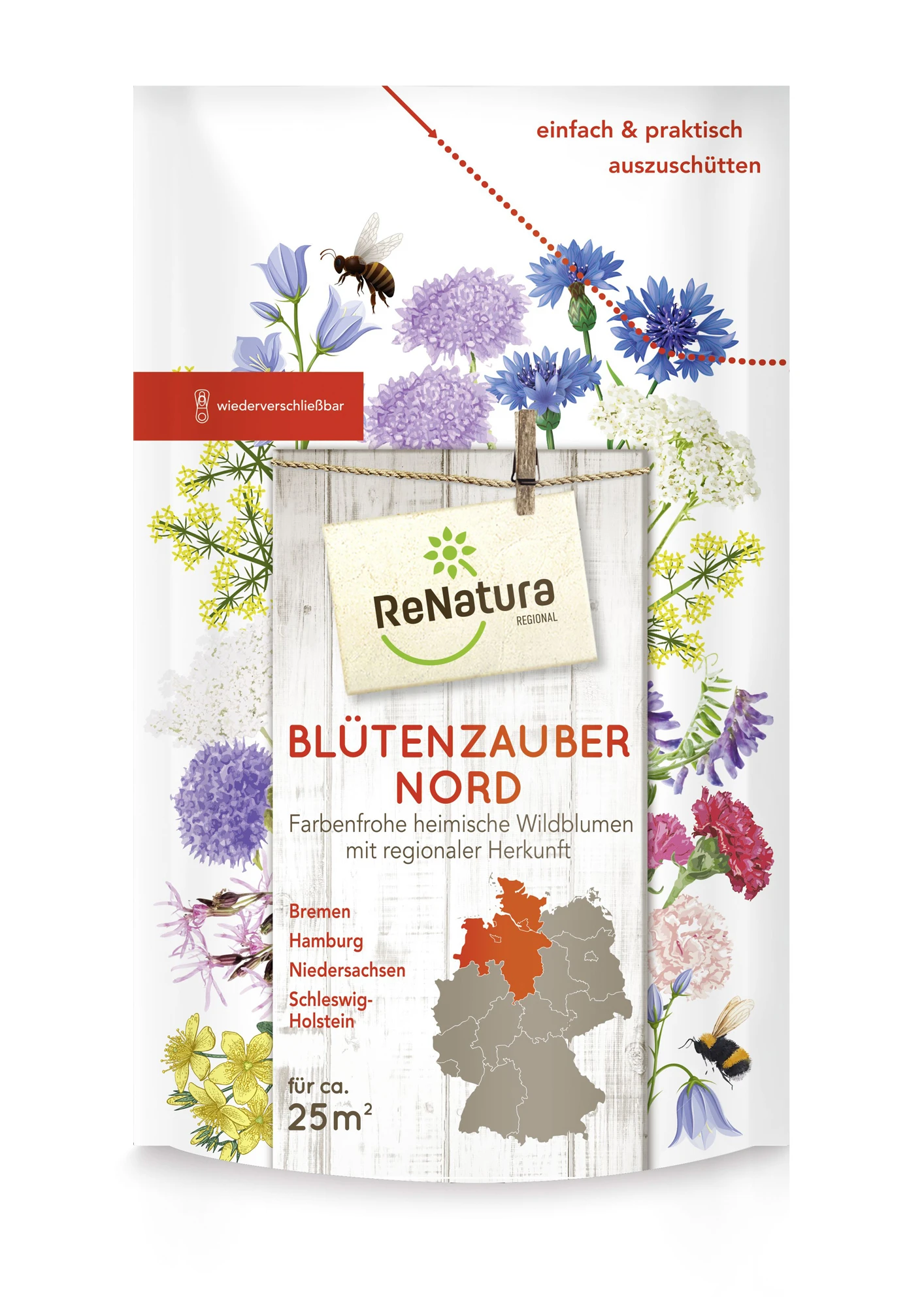 Regio Blütenzauber Nord (275 G) | Wildblumenwiese Von ReNatura 1 Regio Blütenzauber Nord (275 G) | Wildblumenwiese Von ReNatura