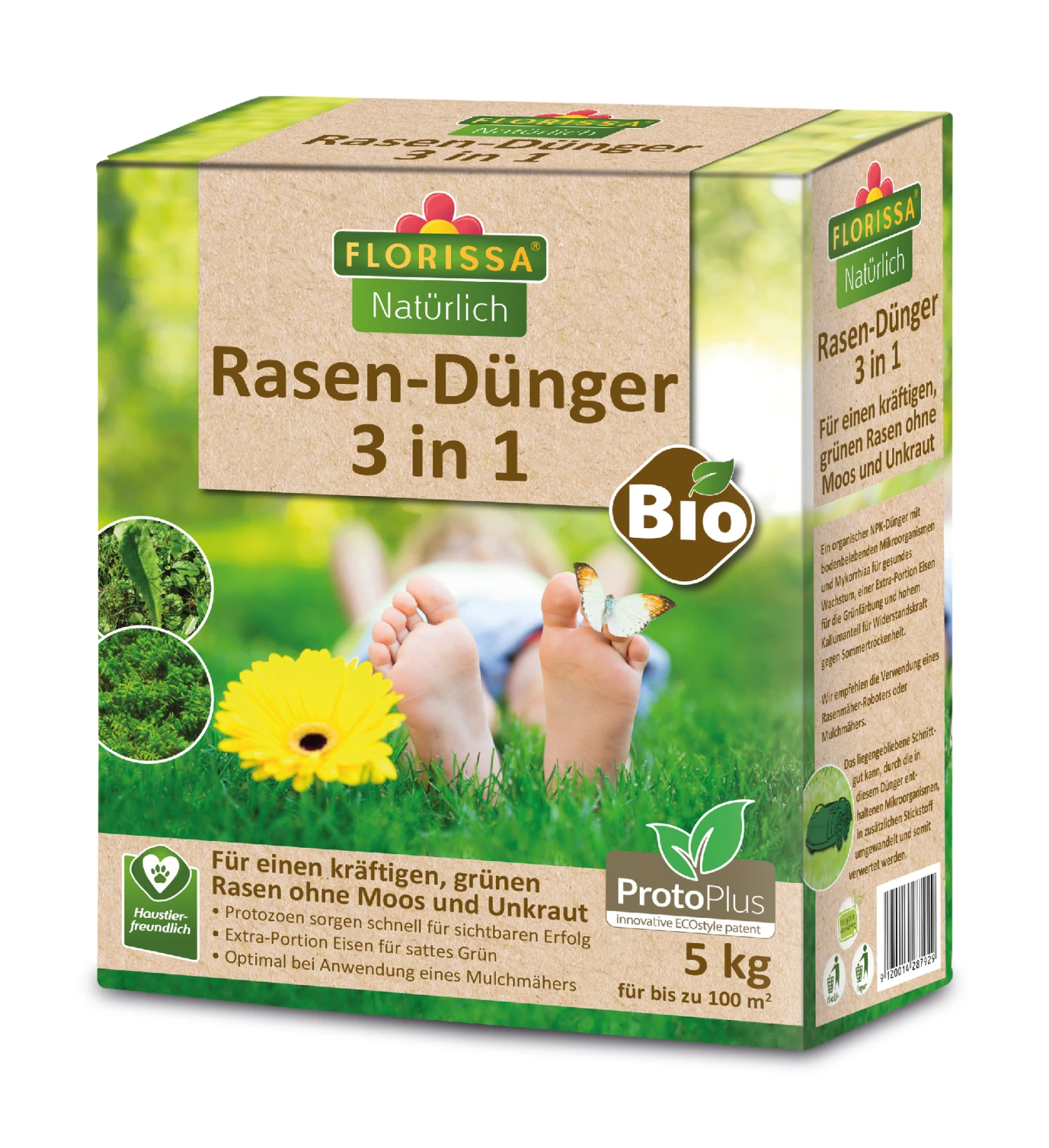 Proto Plus Rasendünger "3 In 1" (5 Kg) | BIO Rasendünger Von Florissa 2 Proto Plus Rasendünger "3 In 1" (5 Kg) | BIO Rasendünger Von Florissa – Bild 2