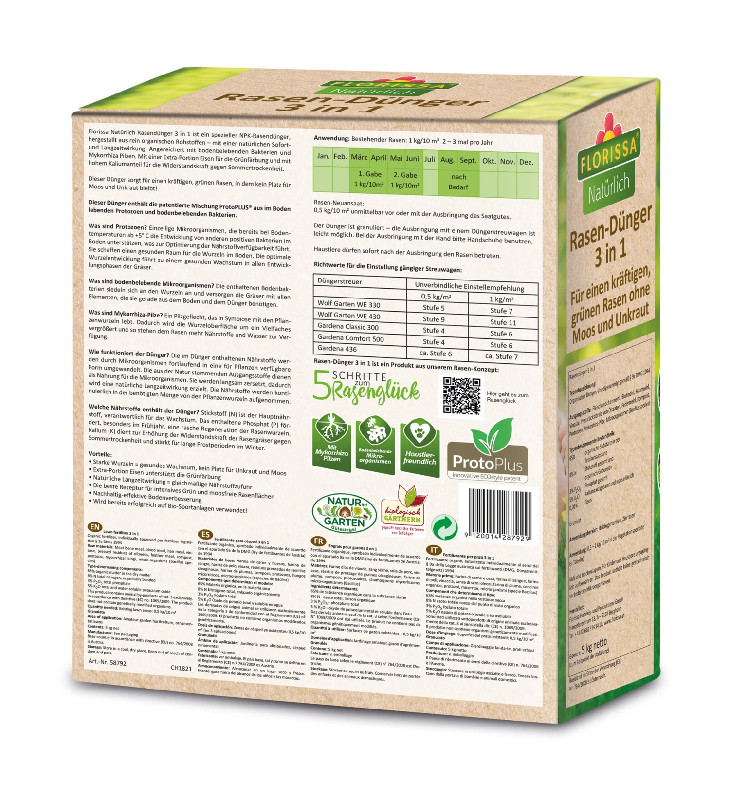 Proto Plus Rasendünger "3 In 1" (5 Kg) | BIO Rasendünger Von Florissa 1 Proto Plus Rasendünger "3 In 1" (5 Kg) | BIO Rasendünger Von Florissa