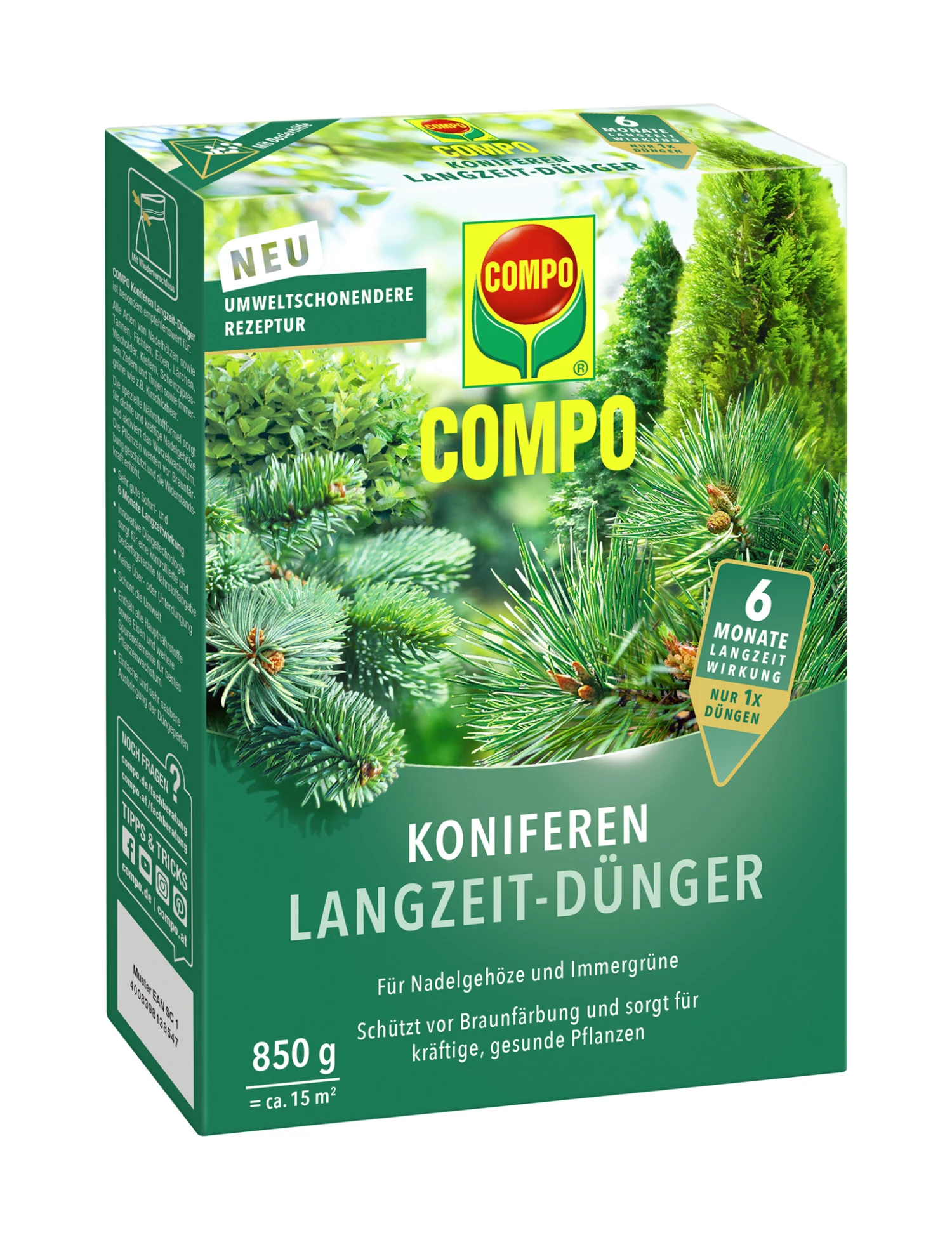 Koniferen Langzeit-Dünger (850 G) | Dünger Von COMPO 1 Koniferen Langzeit-Dünger (850 G) | Dünger Von COMPO
