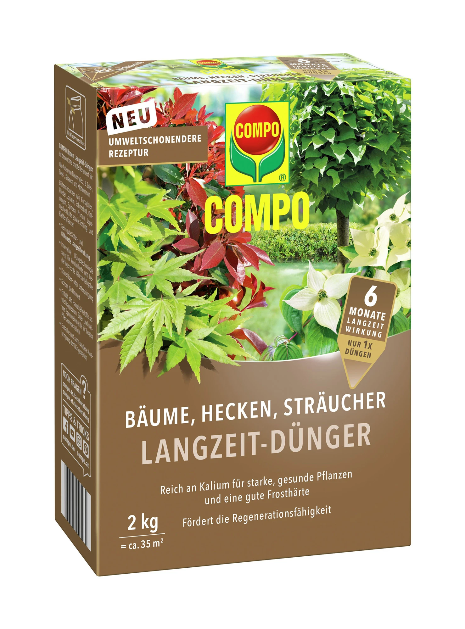 Bäume, Hecken, Sträucher Langzeit-Dünger (2 Kg) | Dünger Von COMPO 1 Bäume, Hecken, Sträucher Langzeit-Dünger (2 Kg) | Dünger Von COMPO