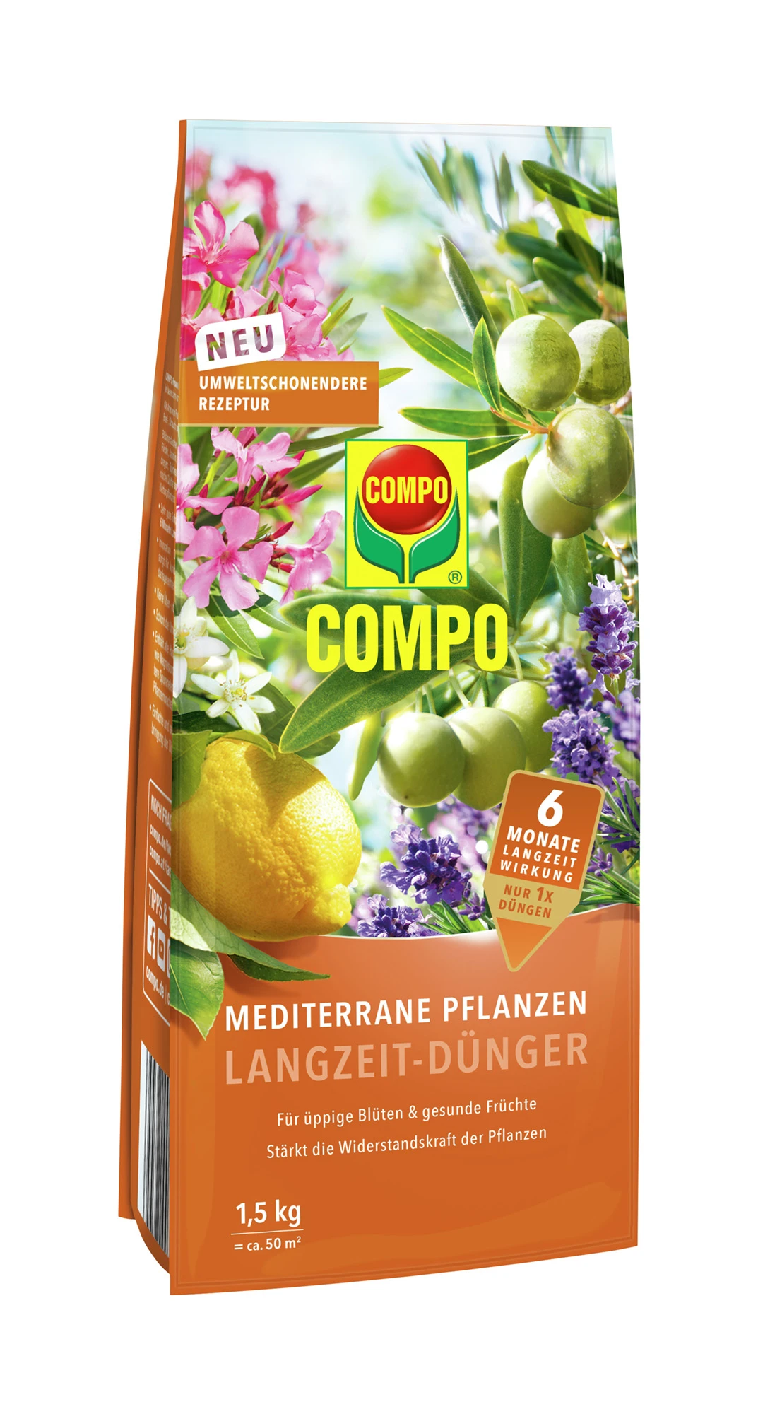 Mediterrane Pflanzen Langzeit-Dünger (1,5 Kg) | Dünger Von COMPO 1 Mediterrane Pflanzen Langzeit-Dünger (1,5 Kg) | Dünger Von COMPO