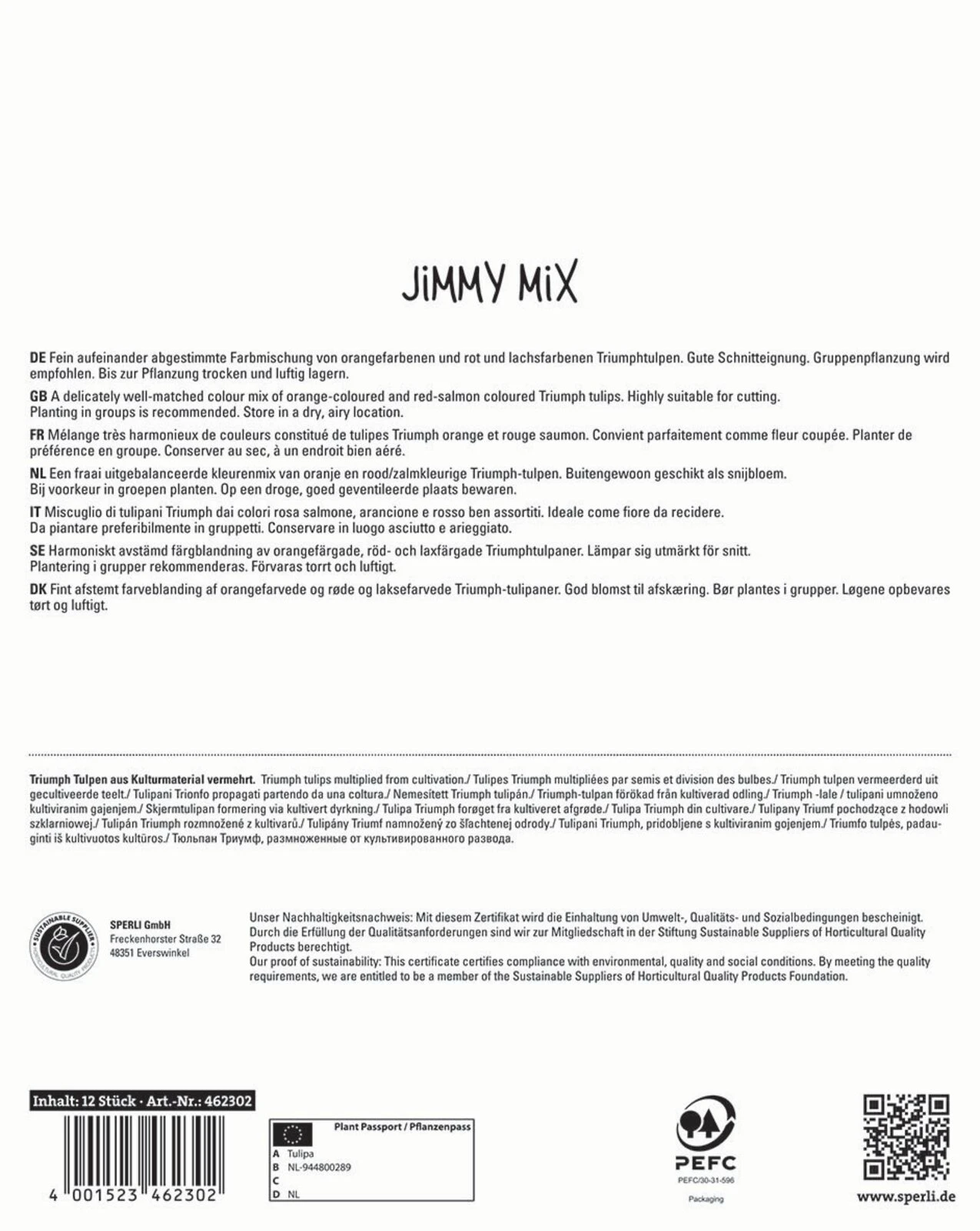Tulpe Jimmy Mix (12 Stück) | Triumph-Tulpen Von Sperli 2 Tulpe Jimmy Mix (12 Stück) | Triumph-Tulpen Von Sperli – Bild 2