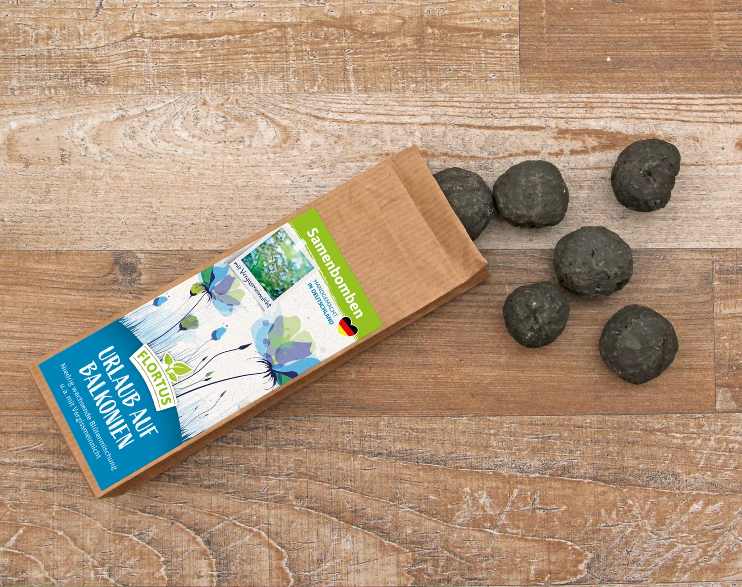 Samenbomben Urlaub Auf Balkonien (6 Stück) | Blumensamenmischung Von FLORTUS 2 Samenbomben Urlaub Auf Balkonien (6 Stück) | Blumensamenmischung Von FLORTUS – Bild 2